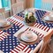 America 250th Anniversary Patriotic Placemats (Set of 6) - Semiquincentennial Freedom Stars & Flag Design - Washable Plastic Table Mats for 4th of July, Memorial Day, and Veterans Day Party Decor